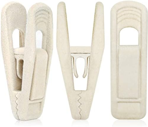 Beige fluwelen kledinghangerclips, 60 stuks, antislip fluwelen clips, perfect geschikt voor ivoorkleurige/beige fluwelen hangers, broek- en rokhangerclips, geschikt voor fluwelen kledinghangers. Beige fluwelen kledinghangerclips, 60 stuks, antislip fluwelen clips, perfect geschikt voor ivoorkleurige/beige fluwelen hangers, broek- en rokhangerclips, geschikt voor fluwelen kledinghangers.